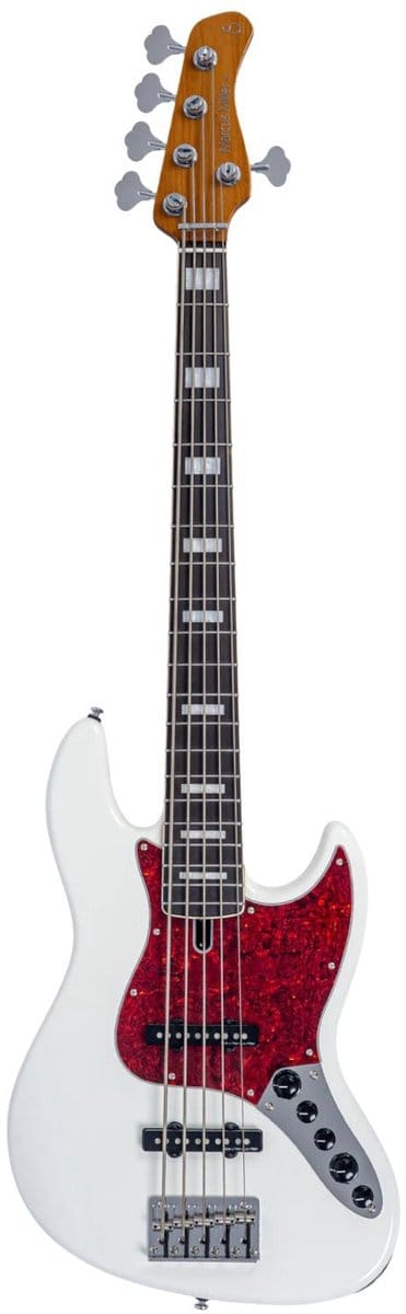 Sire V7N A5/AWH Marcus Miller 5-snarige Actieve Basgitaar Antique White met Elzen Body en Heritage-3 Preamp