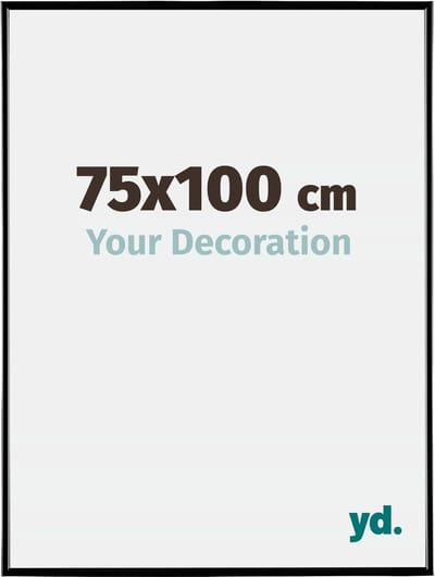 Your Decoration - Fotolijst 75x100 cm - Kunststof - Zwart Hoogglans - Evry
