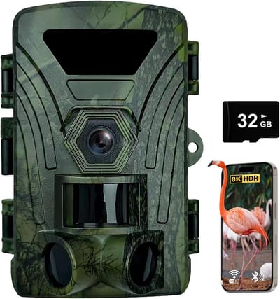 Wildcamera HD - Dierencamera Outdoor - Natuur Opleven - Snelle Activering 0.1s - 120 Graden Kijkhoek - Camouflage