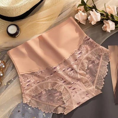 Sexy Transparante Slipje Ijs Zijde Slips Vrouwen Zomer Dunne Cool Lingerie Hoge Taille Plus Size Onderbroek Leuke Loli Ondergoed XL roze