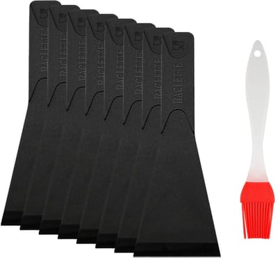 Dailygoods- Pannenschep Antiaanbak - Spatelset - Kookgereedschap - Ergonomisch Ontwerp - Duurzaam Nylon - 8 Stuks - Spatel