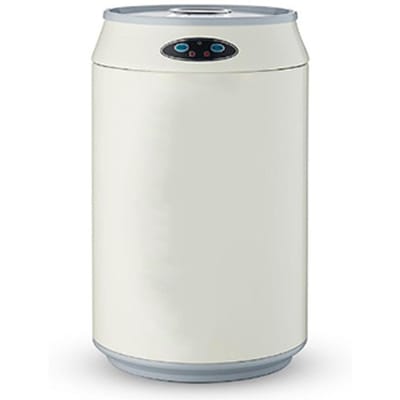 Slimme Prullenbak RVS Automatische Bewegingssensor Grote Capaciteit Afvalbak voor Thuis Beige white