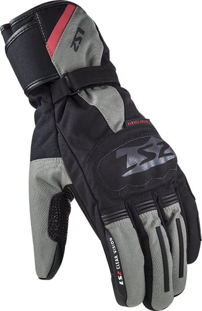LS2 Handschoenen LS2 Snow zwart / grijs maat S - motor handschoenen - scooter handschoenen