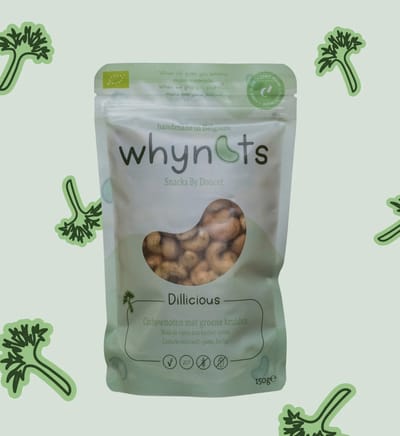 Whynuts - 3x150g Cashewnoten met groene kruiden - BIO