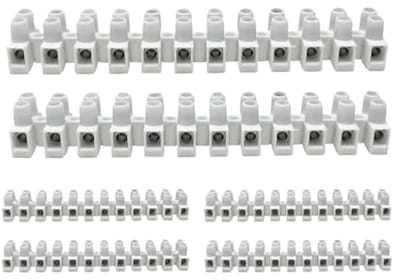 Set van 6 stopcontacten met hoge sterkte en veiligheid - 24 A, polypropyleen isolatie