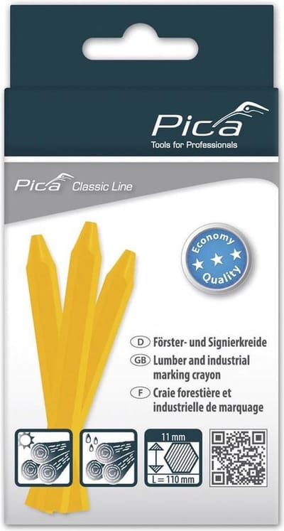 PICA 591/44 Markeerkrijt Eco - 11x110mm - 12 stuks - Geel
