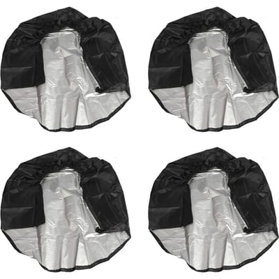 4 stuks 32 inch Wielbandhoezen Wielhoezen voor Camper Vrachtwagen Auto Trailer Zwart