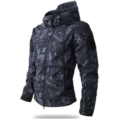 Veste de camouflage tempête toutes saisons 3 en 1 pour homme, veste tendance, coupe-vent respirante, veste de sport de plein air M black