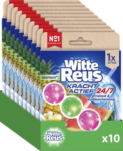 Witte Reus Toiletblok Kracht Actief Exotisch - 10 x - Voordeelverpakking