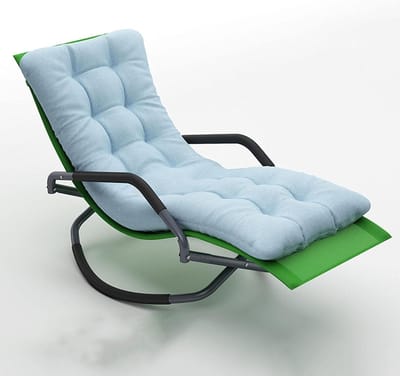 Schommelstoel Buiten - Terras Stoel - Ontspannen Genieten - Weerbestendig Gaasstof - 92 x 60 x 92 cm - Grijs