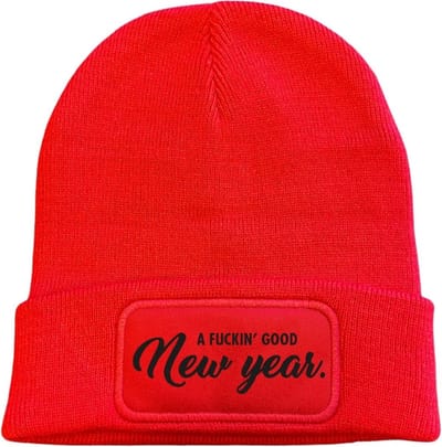 Foute kerstmuts wintermuts rood - A fuckin' good new year - soBAD. Kerstmis soBAD. muts | kerstmutsen volwassenen | kerstmuts volwassen | Warme Muts voor Volwassenen | Heren en Dames Beanie