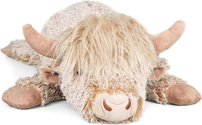 Verwarmbare Knuffelkoe - Pluche Dier Warme Knuffel - Ontspanning en Comfort - Verwijderbaar Verwarmingskussen - 58 cm - Beige