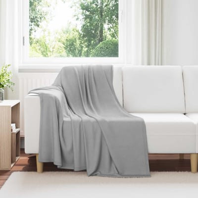 vidaXL - plaid - Grijs - 170 - x - 130 - cm - 0.33 - kg - Fleece