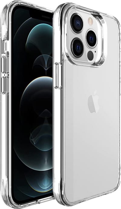 LuxeBass Siliconen hoesje geschikt voor Apple iPhone 14 Pro Max - Transparant - telefoonhoes - gsm hoes - telefoonhoesje