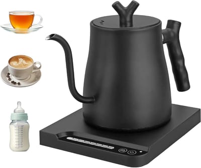 VH Supplies® Waterkoker met Temperatuurregeling - Elektrische Waterkoker - Warmhoudfunctie - 1L - 1000W