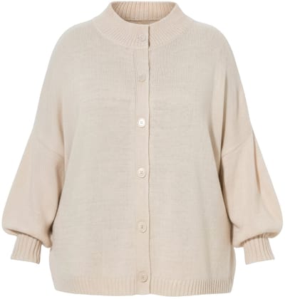 MIAMODA - Dames - Vest oversized LOVE-print op de rug - Donker kiezel - Maat 1+
