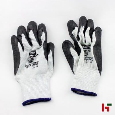 DURO - Handschoenen - 10 stuks - Werkhandschoenen - Naadloos synthetische handschoen met latex coating - NORTH - M /8