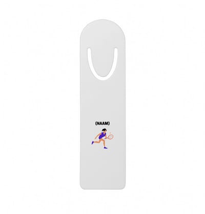 Hacebo® - Tennis met eigen naam metalen boekenlegger - Tennis - Tennisser - Sport Bladwijzer boekenleggers - 12.7 cm x 3.2cm