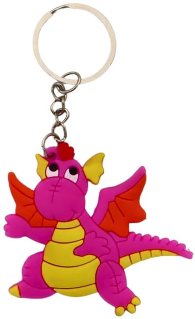 Sleutelhanger Dino Roze – Stoere Dinosaurus voor Sleutel Kinderen – Leuk Cadeautje & Accessoire