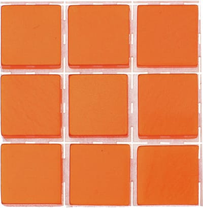 Glorex Hobby - mozaieken maken stenen/steentjes - oranje - 63x stuks - 10 x 10 x 2 mm - hobby en knutselen - tegeltjes