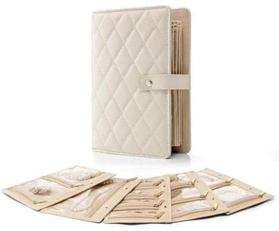 Reissieradenorganizer - Sieraden opbergtas - opvouwbare, draagbare opbergtas Geschikt Voor sieraden - draagbare sieraden tas Geschikt Voor oorbellen - Sieraden vouwen opbergtas - Accessoires opberger - Sieradenhouder Organizer