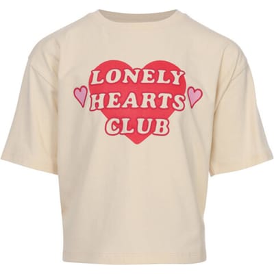 LOOXS Little Meisjes T-Shirt - Maat 92 in de kleur ecru van 95% cotton 5% elastane - 2611-7414-003