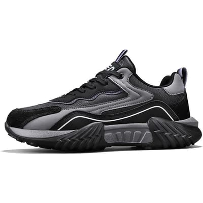 Nieuwe Diksoldige Langzaam Lopen Ademend Buitensporten Geurbestendig Schokabsorberend Mode Werkschoenen Voor Mannen Casual Sneakers 44 black