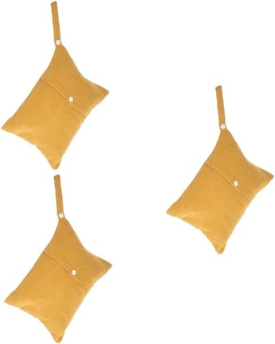 Luier opbergtas - Baby verzorgingstas - Reizen met baby - Hangend te bevestigen - 3 stuks - Geel
