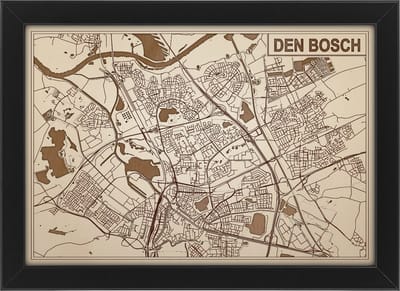 Decoratief Beeld - Houten Van Den Bosch - Hout - Bekroned - Bruin - 21 X 30 Cm