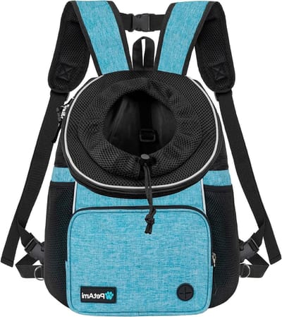 Hondenkat Rugzak - Draagbare Draagtas - Avontuur Buiten - Verstelbare Banden - Tot 15.8 kg - Blauwgroen