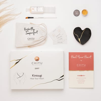 Kintsugi repair kit - Heal Your Heart - Kleur Charcoal - Goudlijm