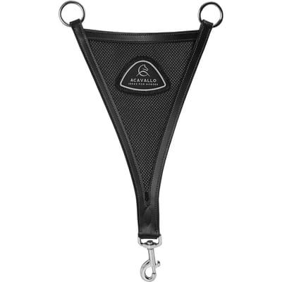 Martingale voor paard met leren bib en inzet van gaas Acavallo