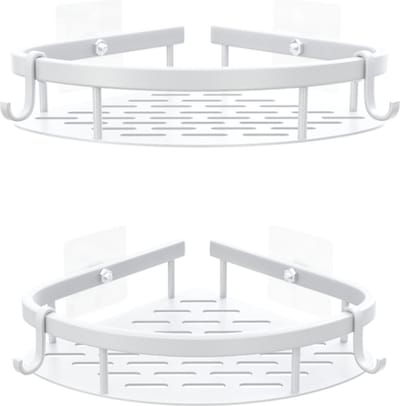 Nolad® - Doucherek zonder boren - Keukenrek - Doucherekje - Gootsteen organizer - Badkamer accessoires - Wit