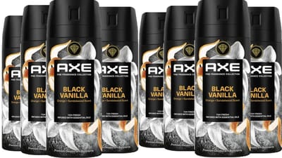 AXE Fine Fragrance Deo Spray - Black Vanilla - Voordeelverpakking 8 x 150 ml