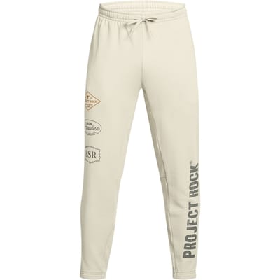 Under Armour Joggingbroek voor heren met 'Project Rock'-print (Wit)