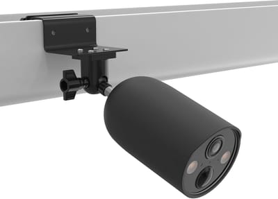 Beschermhoes met houder - Camera accessoires - Buitenbeveiliging - Aluminium dakgoothouder - 128 cm - Zwart