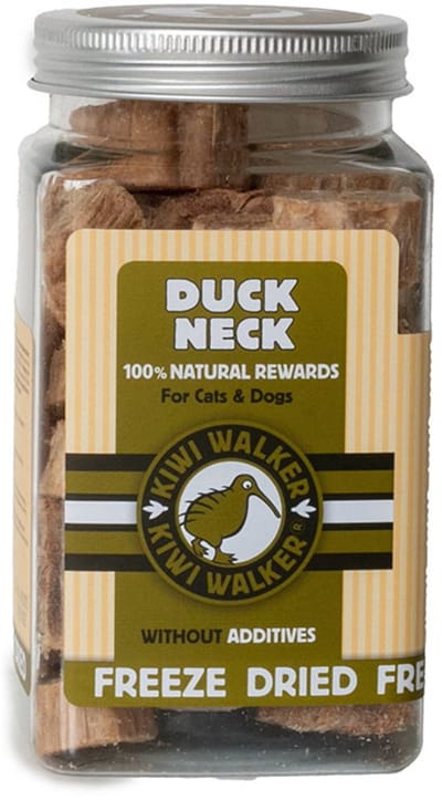 kiwi walker - hond en kattensnack - 70 gr - gevriesdroogde eendennekschijfjes - natuurlijk - geen additieven