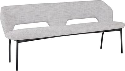 MUST Living eetkamerbank Bloom - 86x190x57 cm - Polaris lichtgrijs
