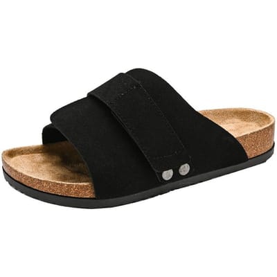 Zomer Heren Sandalen voor Heren 2024 Designer Herenschoenen Heren Comfortabele Pantoffel Heren Lederen Sandaal Originele Merkschoenen Trend 41-42 black