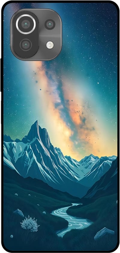 Smartphonica Telefoonhoesje Geschikt voor Xiaomi Mi 11 Lite met Sterrenhemel Opdruk - TPU Backcover Case With Space And Milkyway Design geschikt voor Xiaomi Mi 11 Lite