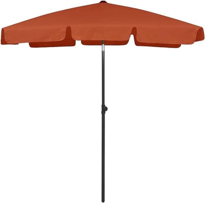 Strandparasol Kantelbaar - Zonnescherm Buiten - Optimale Zonbescherming - UV Bestendig Materiaal - 180 x 120 cm - Zandgeel