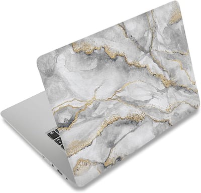 Universele Laptop Skin Sticker voor 12 t/m 15.6 Inch Notebookhoes - Grijs Marmer Design