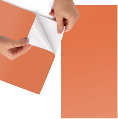 Tulup Meubelfolie - Sterk oranje Plakfolie Meubels - 65x130 cm - Oranje Meubelfolie - Decoratiefolie - Minimalist Meubelfolie - Meubel Wrap Folie - Woonkamer decoratie - Achtergronden en patronen