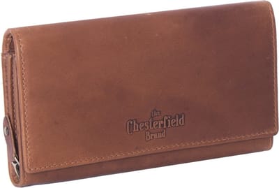 The Chesterfield Brand Leren Portemonnee Mirthe Flap Purse Cognac Bruine