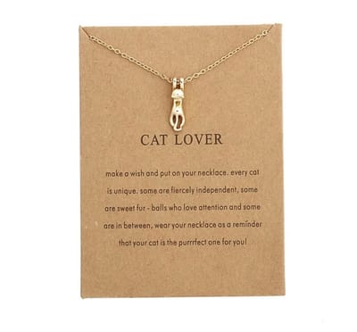 Akyol - ketting - kat lover - kat - ketting met kat - katten - poes - bff - vriendschaps ketting - cadeau voor vriendin - ketting - meisje - kind - cadeau voor haar - dierenpoot hanger
