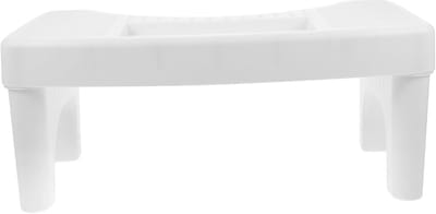 Toilet Hurkstoel - Voetenbankje Kruk - Comfortabel Toiletgebruik - Ergonomisch Ontwerp - 39.6 cm - Wit