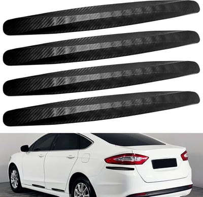 4 Stuks Zwarte Anti-Botsing Patch - Bumper Beschermstrip - Anti-Kras - Universeel - Geschikt voor Auto - SUV - Pickup Truck