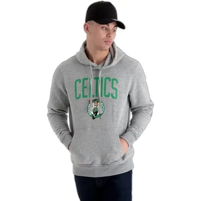 New Era Nba Regular Boston Celtics Hoodie Grijs L Man