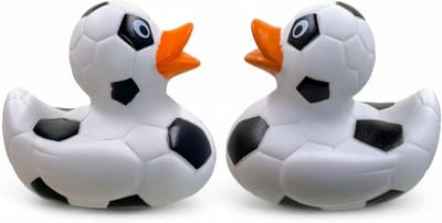 Set van 2 Badeendjes – Bad Toy voor Kind en Baby, Handgeschilderd & Latexvrij