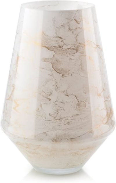 Vaas Wit Marmer - Hoogte 26 cm